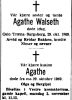 Dødsannonse Agathe Walseth
