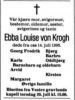 Dødsannonse Ebba Louise von Krogh