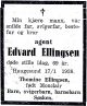 Dødsannonse Edvard Theodor Ellingsen