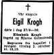 Dødsannonse Eigil Johannes Nicolay von Krogh