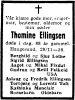 Dødsannonse Thomine Ellingsen