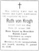 Dødsannonse Ruth von Krogh