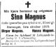 Dødsannonse Sina Magnus