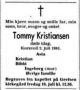 Dødsannonse Tommy Kristiansen