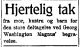Takkemelding etter begravelse