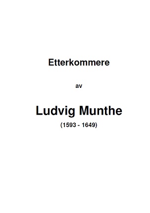 Etterkommere av Ludvig Munthe